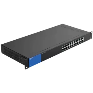 24-port switch with 12 PoE+ ports (ports 1–6 and 13–18) and dedicated PoE power budget of 120 W