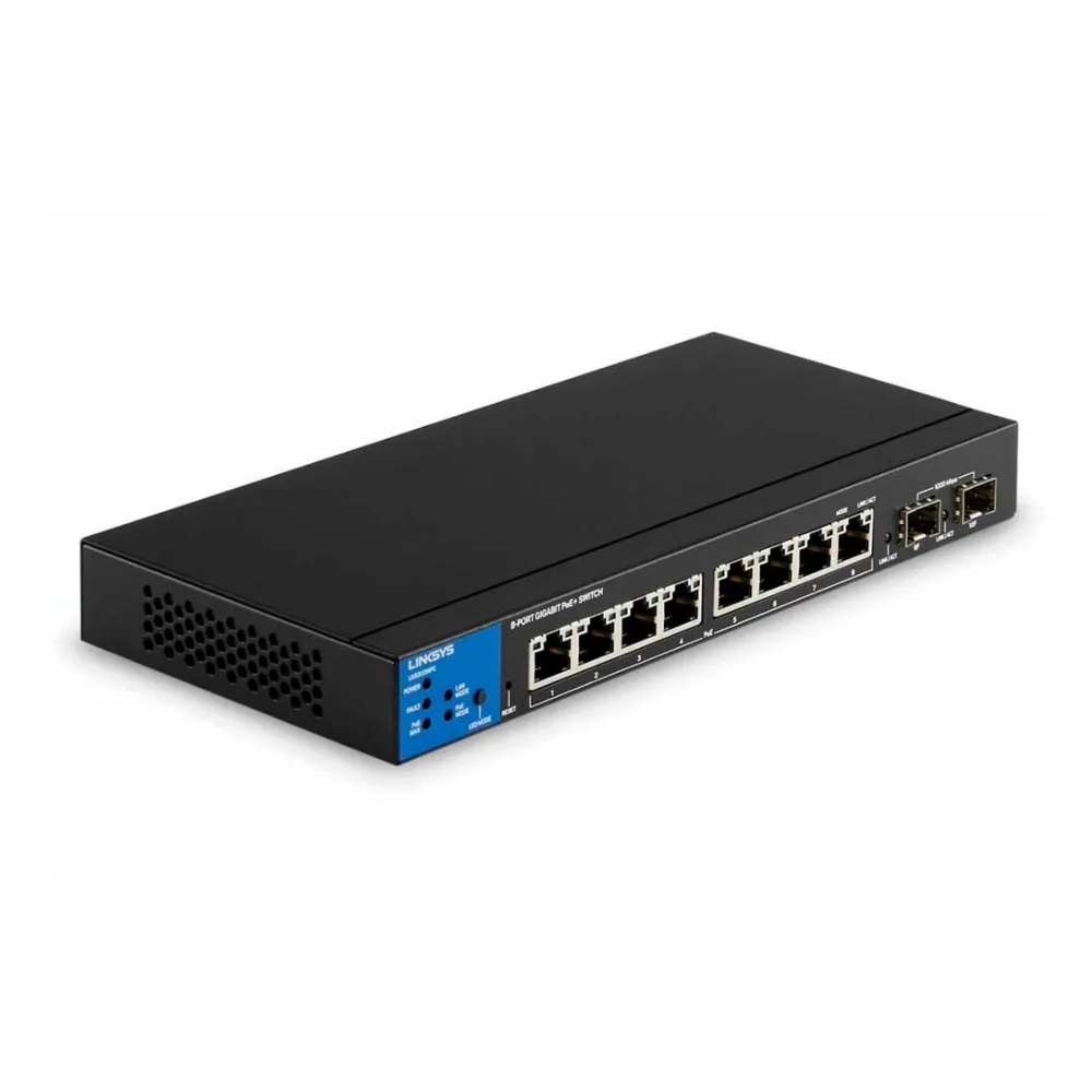 8-Port Manager Gigabit PoE+ 2 SFP 1G Budget (110W)