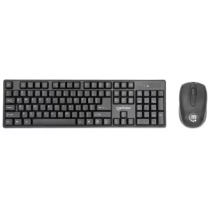 Juego de teclado inalámbrico y mouse óptico (Teclado Ingles)