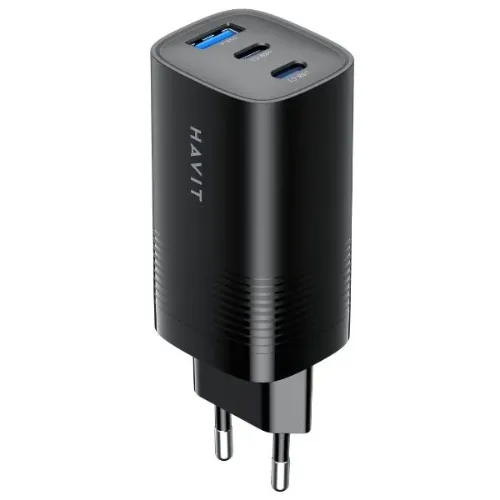 CARGADOR DE VIAJE COLOR NEGRO 65W