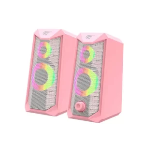 PARLANTE DE PC COLOR ROSA RGB