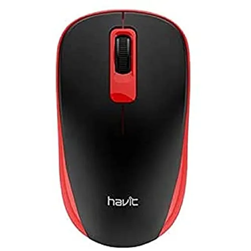 MOUSE USB INALAMBRICO NEGRO/ROJO