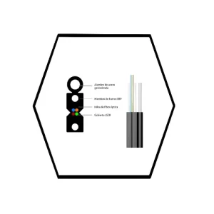 CABLE DROP FRP 4 HILOS CON MENSAJERO*1KM