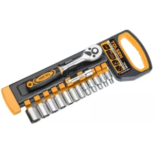SET DE 14 PIEZAS DE DADOS 1/4"