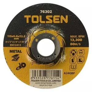 DISCO DE DESBASTE 4-1/2" - METAL / INOX
