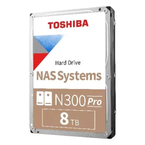 Disco Duro Interno Toshiba® N300 Pro de Rendimiento , 8TB 7200RPM y 256MB Cache. Sensor RV