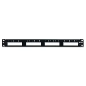 Patch Panel 24 Puertos Modular MAX Negro (Jacks no incluidos