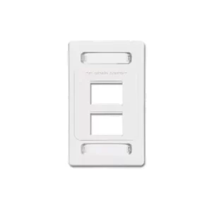 Placa de pared 2 Puertos MAX Vertical Blanca