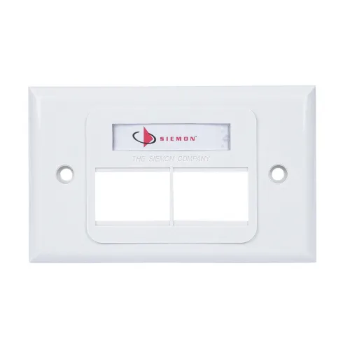 Placa de pared 2 Puertos MAX Horizontal Blanca