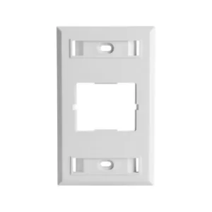 Placa Multimedia Vertical 2  Modulos Serie CT Blanco