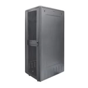 Gabinete de Piso 42-RU 1,980 x 610 x 1,066mm Negro (Puerta frontal curva y posterior doble hoja, ambas con malla)