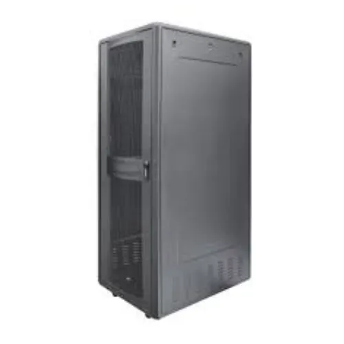 Gabinete de Piso 42-RU 1,980 x 610 x 1,066mm Negro (Puerta frontal curva y posterior doble hoja, ambas con malla)