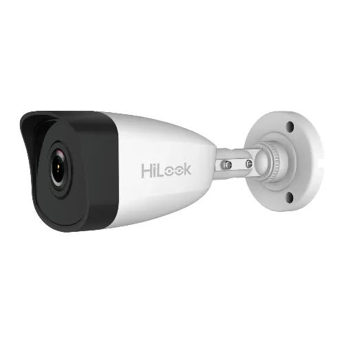 HIKVISION hilook- Cámara Bullet IP 4 Megapixel / 30 mts IR / Exterior IP67 / PoE / WDR 120 dB / Lente 2.8 mm / Fuente de energía no incluida