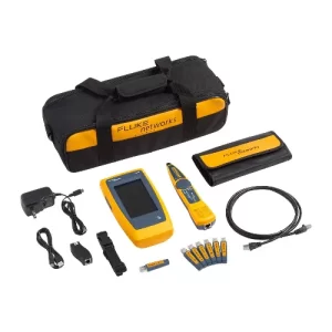LinkIQ KIT: Calificador de cables UTP/FTP. Comprobación Ethernet hasta 10G y pruebas PoE. Detección VLAN y puertos de red (LLDP, CDP). Mapeo y Longitud, Reportes. Incluye sonda IntelliTone 200, seis ID remotos, maletín.