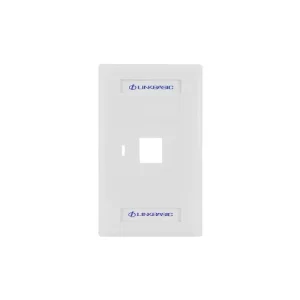 PLACA DE PARED DE 1 PUERTO, COLOR BLANCO