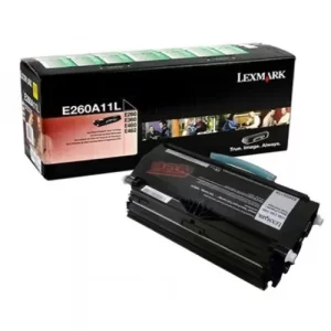 TONER NEGRO ORIGINAL PARA IMPRESORAS LEXMARK E260 / E260D / E260DN / E360D / E360DN / E460DN / E460DW / E462 DE 3.500 PAGINAS