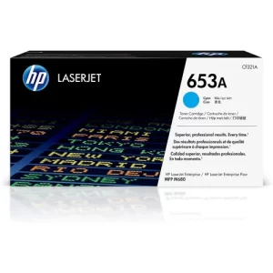TONER CYAN 653A ORIGINAL PARA IMPRESORA HP LASERJET ENTERPRISE MFP M680 / FLOW MFP M680 DE 16.500 PAGINAS