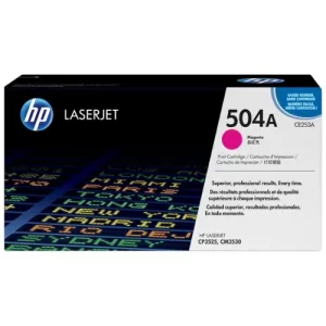 TONER MAGENTA 504A ORIGINAL PARA IMPRESORA HP LASERJET CP3525 / CM3530 MFP DE 7.000 PAGINAS