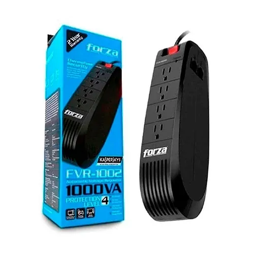 ESTABILIZADOR DE VOLTAJE 1000VA/ 500W - 4 TOMAS 12U X CAJA