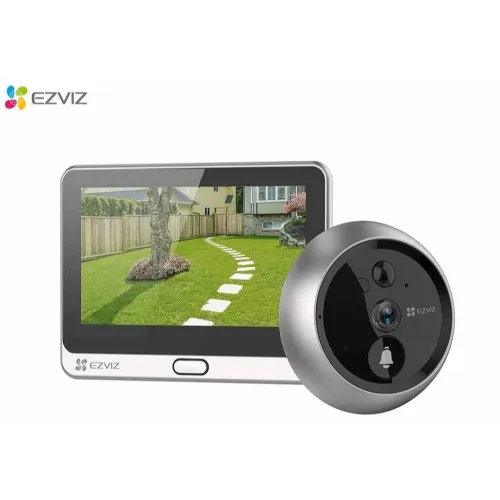 MIRILLA INALAMBRICA INTELIGENTE, 2MP, CON TIMBRE INTERNO, BATERIA RECARGABLE VISION NOCTURNA, DETECCION DE PERSONAS, PANTALLA DE 4.3", SOPORTA MEMORIA DE HASTA 256GB