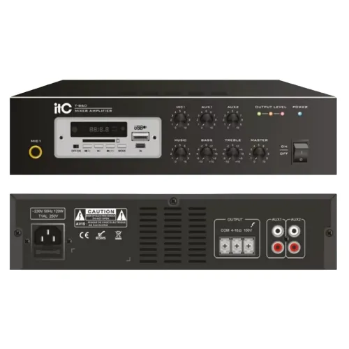 Amplificador Bluetooth 60W 100/70V