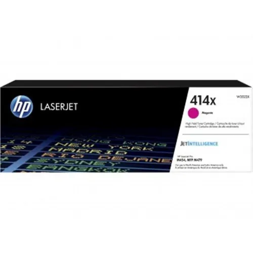 TONER HP 414X Magenta XL P/Color LaserJet Pro M454 series; HP Color LaserJet Pro MFP M479 series
6.000 páginas aproximadamente