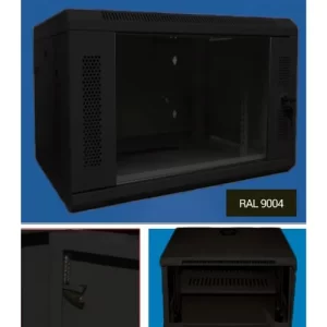 GABINETE 6U DE SECCION SIMPLE PARA MONTAJE SOBRE PARED -ANCHO:600MM-PROF:600MM-ALT:370MM