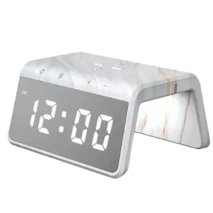 RELOJ CON ALARMA 6 EN 1 MARMOL