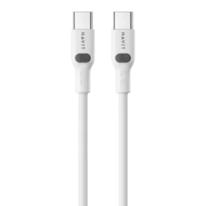 CABLE USB TIPO-C A USB TIPO-C BLANCO