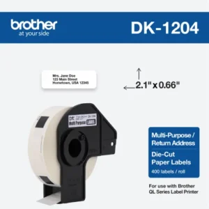 Rollo Brother  | Blanco / Negro | 17 x 54 mm | 400 Etiquetas