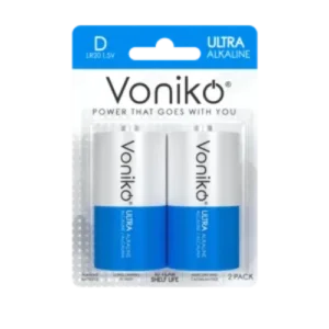 BATERIAS ALCALINAS LR20 TIPO D 2U/PK